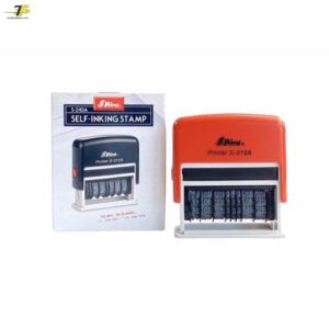 Dấu có 2 ngày tháng năm trên cùng 1 dòng và 1 dòng nội dung cần khắc Shiny S-310A