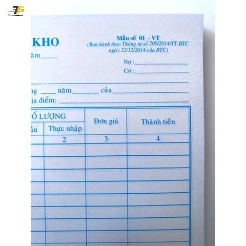 Phiếu nhập kho - Phiếu xuất kho 3 liên khổ A5 16 x 20cm Phiếu nhập kho – Phiếu xuất kho 3 liên khổ A5 16 x 20cm