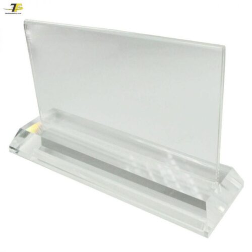 Kệ Mica 2 Mặt Quân Đội Nhỏ Mica Dày 20mm Kt 85 X 150mm Vát 2 Cạnh E17A-2 / 4 vát cạnh E17A-4 Kệ Mica chức vụ 2 mặt nhiều kích thước – A04 / A05 / A06
