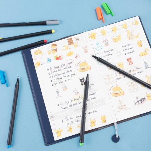 Bút đi nét Deli – Ngòi bọc kim loại 0.45mm – Mực có thể rửa được – EQ900
