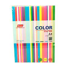 Giấy màu A4 Pgrand 80gsm - Xấp 100 tờ 10 màu trộn Giấy màu A4 Pgrand 80gsm – Xấp 100 tờ 10 màu trộn