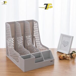 Kệ ráp 3 ngăn – Khay tài liệu 3 ngăn – Kệ ráp 3 ngăn có khay cắm bút Deli Z00112