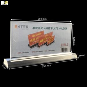 Kệ mica 2 mặt Enter E17C LR 13.5x23cm, đế 10x25cm