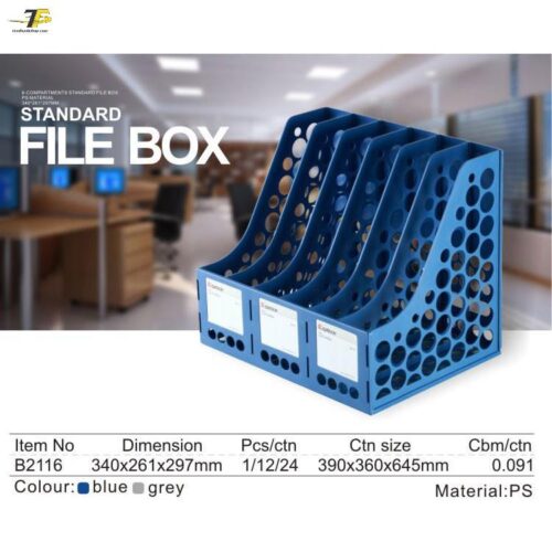 File vát nhựa 6 ngăn B2116 - Xanh Dương File vát nhựa 6 ngăn B2116 – Xanh Dương