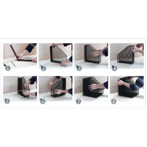 Khay tài liệu - Giá tài liệu - Kệ ráp kim loại 3 ngăn Deli 9197 Khay tài liệu – Giá tài liệu – Kệ ráp kim loại 3 ngăn Deli 9197
