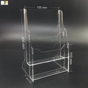 Kệ nhiều giấy 2 ngăn mica Enter C05 15x21cm A5 đứng / ngang. Độ dày mica 2mm