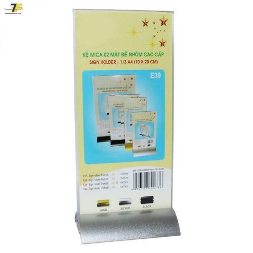 Kệ 2 mặt MICA Enter đế nhôm cao cấp A4 E37 / E38 / E39 / E40 Kệ 2 mặt MICA Enter đế nhôm cao cấp A4 E37 / E38 / E39 / E40