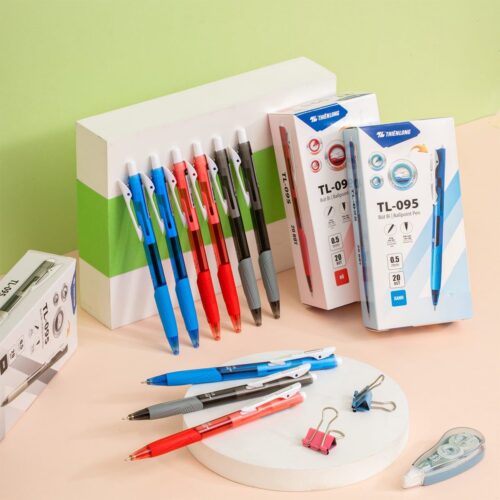 BÚT BI THIÊN LONG TL-095 (LARIS) – NGÒI 0.5MM VIẾT SIÊU ÊM, CÓ ĐỆM CAO SU CHỐNG MỎI TAY, THIẾT KẾ BẤM THÔNG MINH